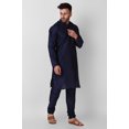 thumbnail image 3 of SKAVIJ Art Silk Kurta Pajama Set for Men Indian Wedding Party Wear Dress (Large, Blue), 3 of 6