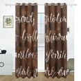 thumbnail image 2 of Words White Black Out Curtains 72 Inch Length Curtains for Sliding Glass Doors Bedroom Living Room 2 Pack, 2 of 6