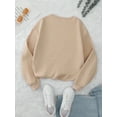 thumbnail image 3 of Sudaderas informales con estampado de oso de peluche para mujer, jersey suave de lana cómodo, Tops holgados con cuello redondo a la moda para mujer, ropa, 3 of 3