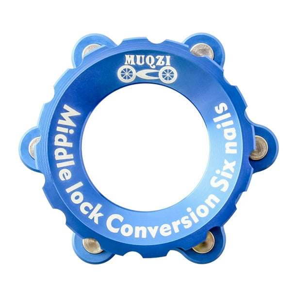 Adaptador de bloqueo central para bicicleta, cubierta de Rotor de freno de disco, pieza de accesorios para ciclismo Azul Sharpla Adaptador de rotor de freno de bicicleta