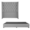 thumbnail image 1 of Recámara King Size Tartuk Gris con Cabecera + Base Cama, 1 of 9