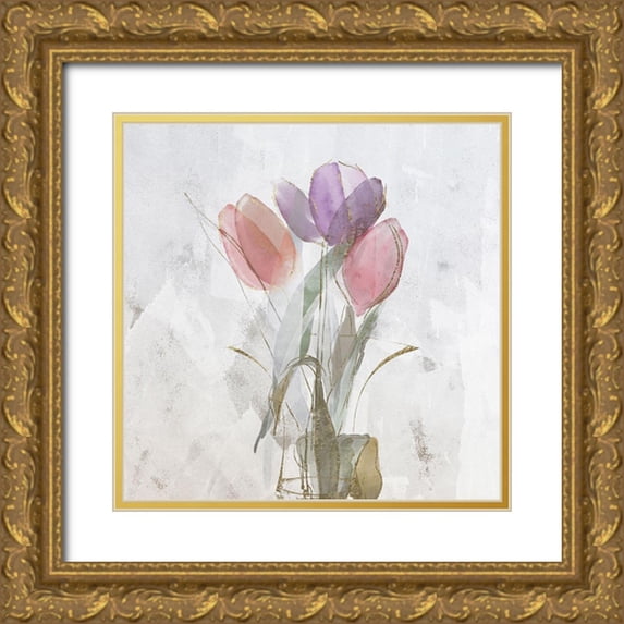Sommers, Mindy 20x20 Gold Ornate Wood Framed with Double Matting Museum Art Print Titled - Pillow Talk I