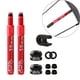 thumbnail image 3 of Válvula de bicicleta Sunnimix 50mm rojo tuerca 2pcs vástago de válvula sin cámara, 3 of 8