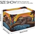 thumbnail image 3 of Coolnut Sleeping Sloth Foldable Storage Basket for Shelves, Collapsible Sturdy Storage Bin with Handles, Canvas Storage Cube for Organizing Closet 1PC Home Decor, 3 of 7