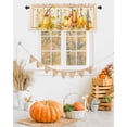 thumbnail image 2 of Valances for Windows Thanksgiving Falling Leaves Pumpkin Sunflower Rod Pocket Cafe Window Treatments Valance Curtains for Kitchen Bathroom Laundry Basement Windows 54"x18", 2 of 6