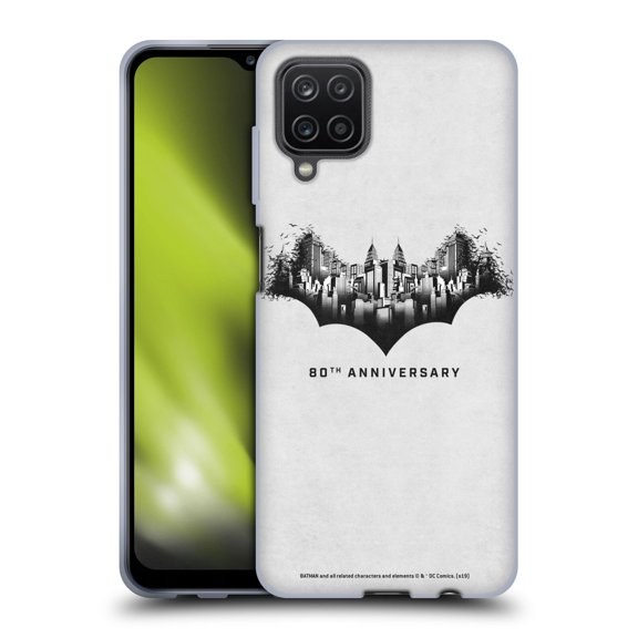 Head Case Designs Officially Licensed Batman DC Comics 80th Anniversary Logo Gotham Soft Gel Case Compatible with Samsung Galaxy A12 (2020)