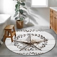 thumbnail image 3 of Round Rug 4Ft Washable Non-Slip, Western Stars Retro Circle Area Rugs for Living Room Bedroom, Wheat Rings Farmhouse Wooden Stripes Indoor Floor Mats Carpet Runner for Home Decor Aesthetic, 3 of 8