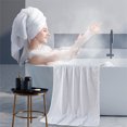 thumbnail image 4 of Xihbxyly Ofertas Del Prime Day Toalla de Baño de Vellón Color Coral Sólido Súper Absorbente y Espesa, Toalla de Baño de Vellón a Rayas Grandes, Cierre de Precisión En Los Laterales con Orejas Colgant, 4 of 6
