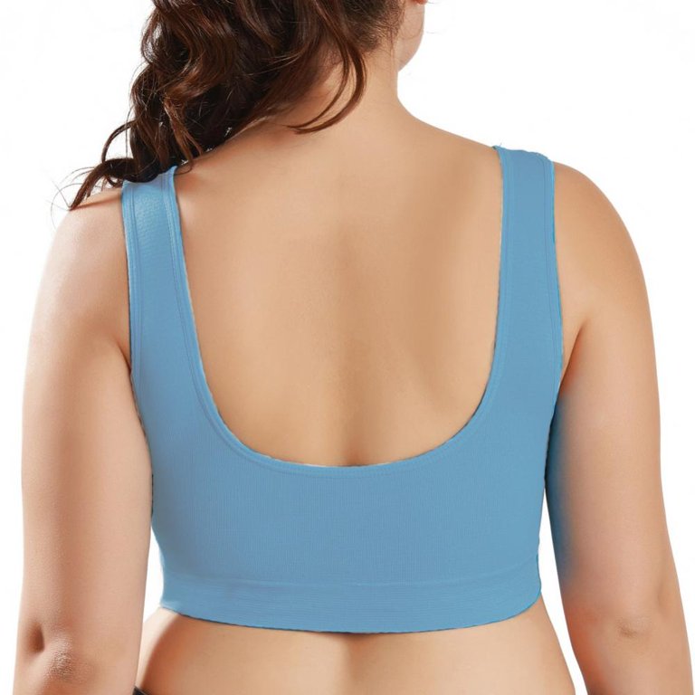 Breathable Sports Bra,Wire-Free Seamless Yoga Bra Tops for Women Sports  Fitness Sleeping 1 Pack 