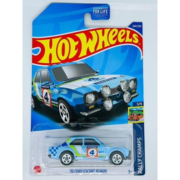 Hot Wheels '70 Ford Escort RS1600 Rally Champs 5/5 244/250