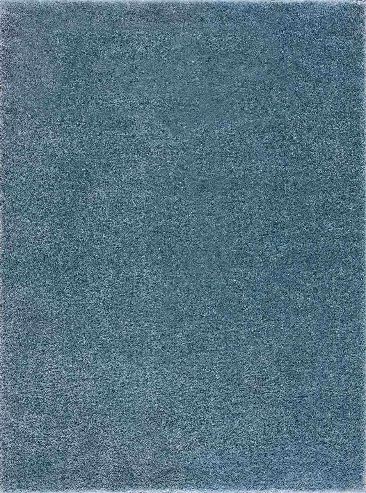 Hauteloom Heavenly Solid Shag Area Rug for Living Room Bedroom - High Pile Fluffy Carpet - Soft Shaggy Cozy Plush Rug - Blue, Denim Blue - 9'3" x 12'