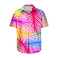 thumbnail image 4 of Wavsuf Mens Shirts Short Sleeve t Shirts Turndown Summer Hot Pink Shirts Size S, 4 of 5