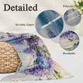 thumbnail image 3 of Purple Lavender King Pillow Covers, Butterfly Flower Abstract Brush Artwork Soft Throw Pillow Cases with Invisible Zipper, Decorative Pillowcase Pillows Protectors for Sofa Bed Couch 20"x36", 3 of 9