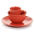 thumbnail image 2 of Gibson Home Mercer 12 Piece Round Stoneware Dinnerware Set in Red, 2 of 3