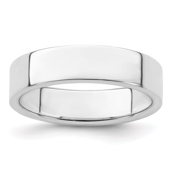 925 Sterling Silver 5mm Flat Band Ring Size 5
