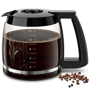 12-Cup Glass Carafe Replacement for Cuisinart DCC-1100BK/DCC-1200/SS-12/SS-15/SS-16/DCC-2650/DGB-550/DGB-625BC/DGB-700BC/CHW-12, with Sturdy Handle & Drip-Free Spout