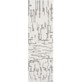 thumbnail image 2 of Bliss Rugs Artisan Shag Contemporary 2' x 7' Ivory and Gray Indoor Area Rug, 2 of 8