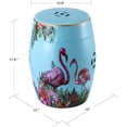 thumbnail image 3 of Sigtua 17 in. Garden Stools, Side Table Outdoor, Patio Decor, Waterproof Stool，Blue, Flamingo, 3 of 5
