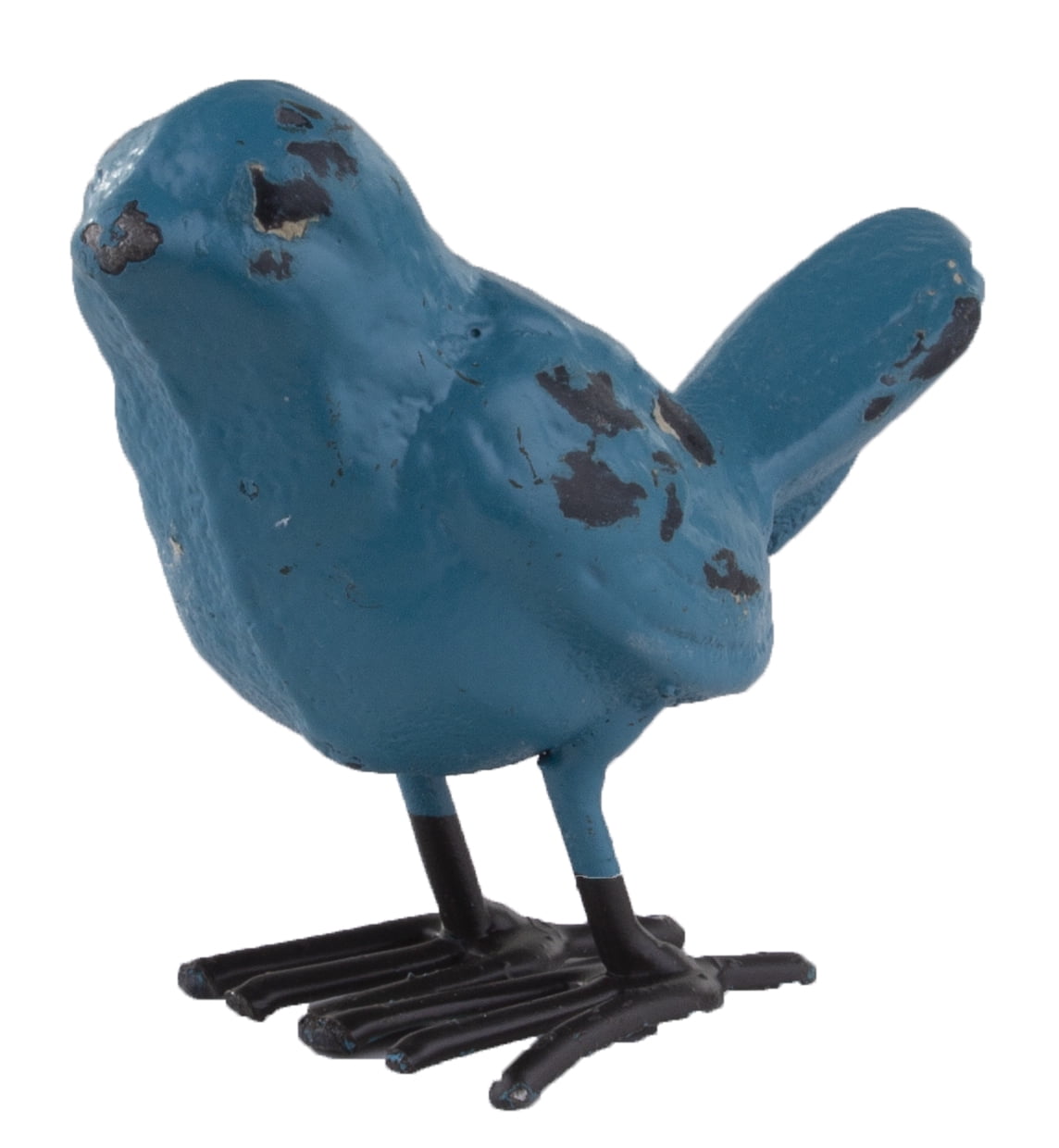 Super Cute Mini Cast Iron Bird Figurine In Choice Of Color (Blue