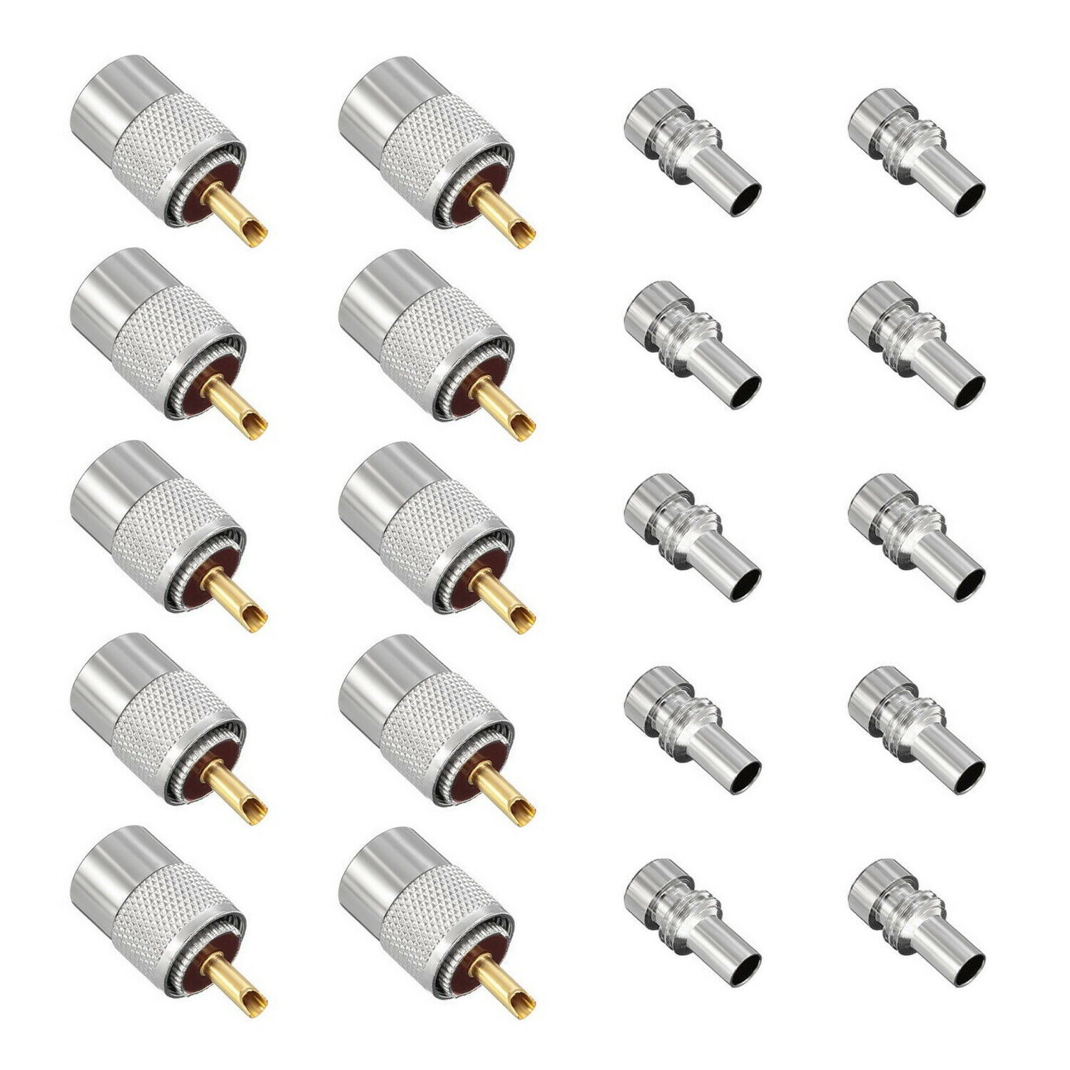 10Pack PL259 Solder Connector Plug With Reducer for RG8X Coaxial Coax Cable FAST