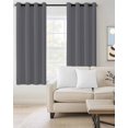 thumbnail image 2 of Grey Pure Color Blackout Curtains for Bedroom/Living Room, Thermal Insulated Kitchen Curtains, Aesthetics Contemporary Luxury Grommet Darkening Window Treatment Drapes 52"x72"x2, 2 of 8