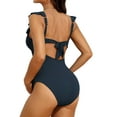 thumbnail image 5 of Sociala Square Neck Maternity Bathing Suit Cutout Modest One Piece Pregnancy Swimsuit, 5 of 5