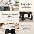 thumbnail image 2 of Hawsaiy 3 Piece 43.3" Round Dining Table Set for 2,Kitchen Table with Storage Shelf & 2 Upholstered Dining Chairs, Modern Wood Dining Room Furniture Set for Apartment, 2 of 8