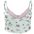 thumbnail image 3 of Women Lace Velvet Camisole Thin Straps Bodycon Camis Tops, 3 of 6