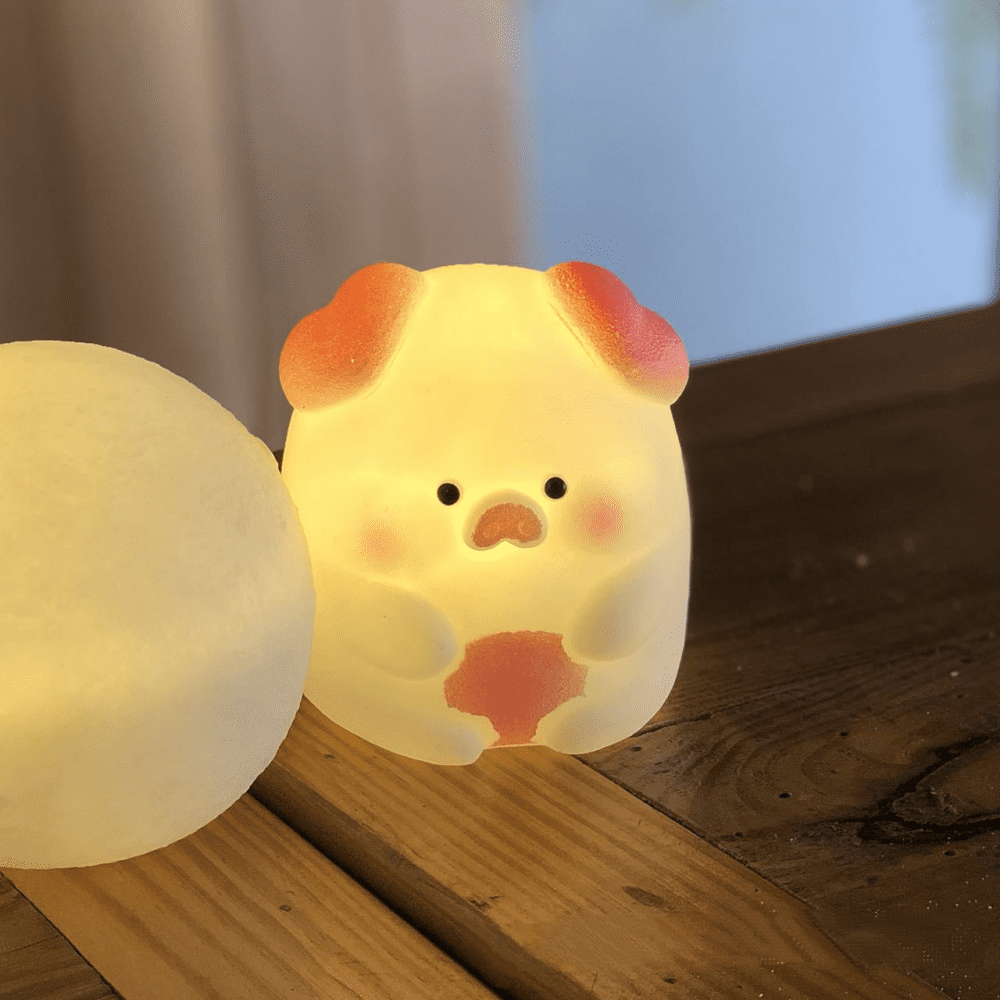 A creative led enamel night light duck cartoon ins dormitory bedside