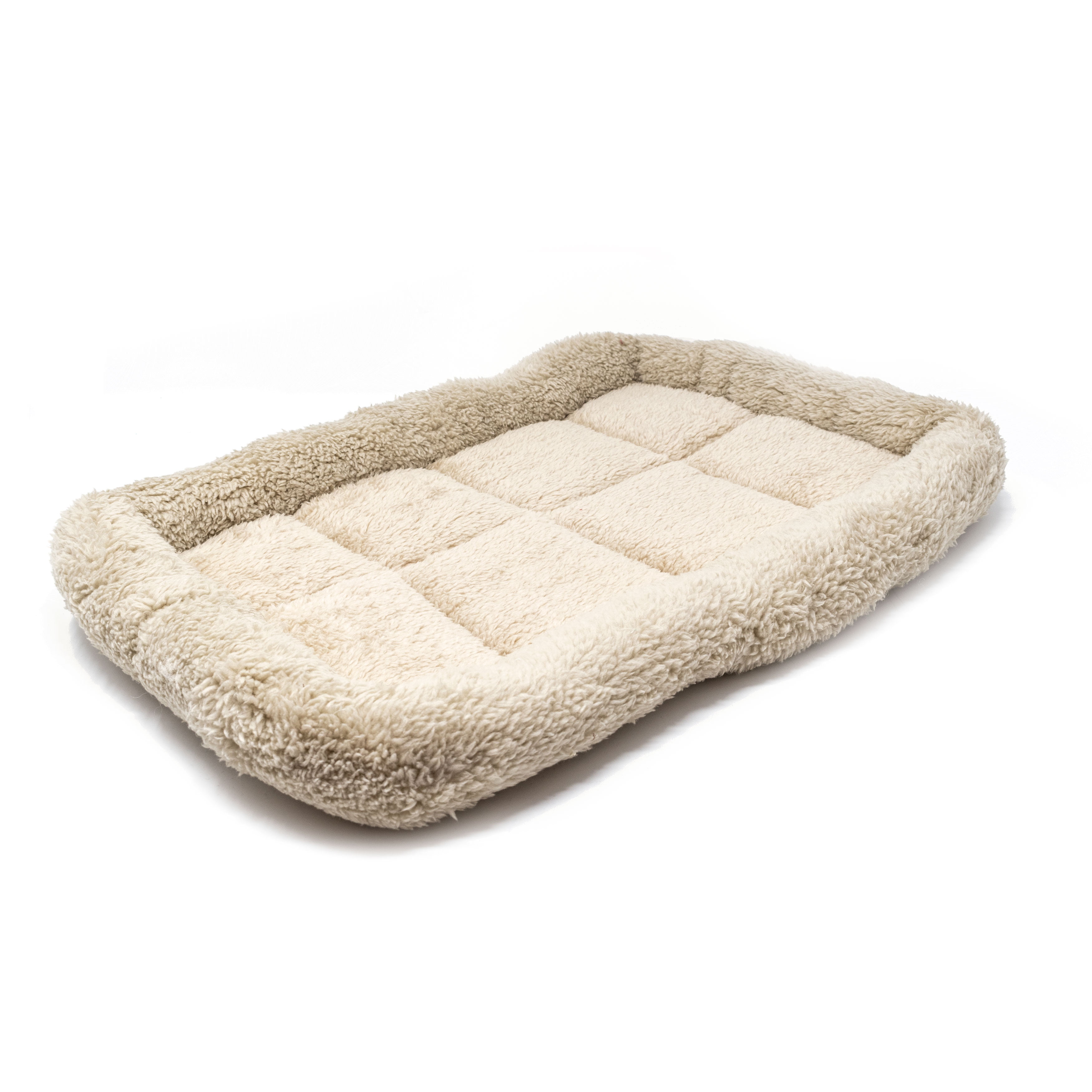 ALEKO Small Soft Plush Beige Comfy Pet Bed Cushion Mat for Dogs and Cats,  16