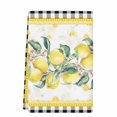 thumbnail image 2 of Yellow Lemon Kitchen Towels Set of 1, Summer Botanical Black White Plaid Pastoral Absorbent Dish Towels for Kitchen, Microfiber Hand Towel, Quick Drying Tea Towel for Cleaning Decorative Dishcloths, 2 of 7
