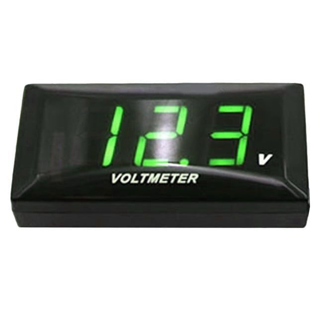 Motorcycle Electric Vehicle Voltmeter Accessories 12V-150V Electronic Meter Green Light