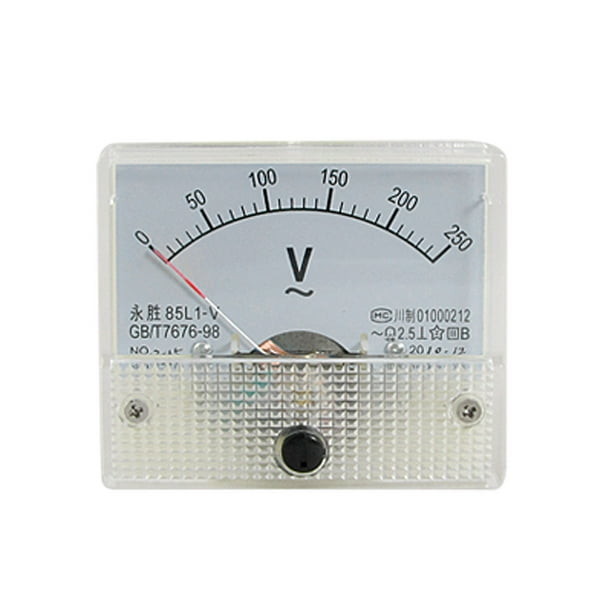 voltmètre analogique Jauge de tension de panneau analogique AC 0-250V  Rectangle 85L1-V 