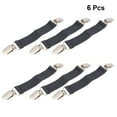 thumbnail image 4 of Bed Sheet Clips 6 Pairs Multi-Purpose Fixed Buckles Bed Sheet Anti-Slip Fasteners Sofa Cushion Non-Slip Clips Elastic Alloy Grippers (Dark Grey), 4 of 8