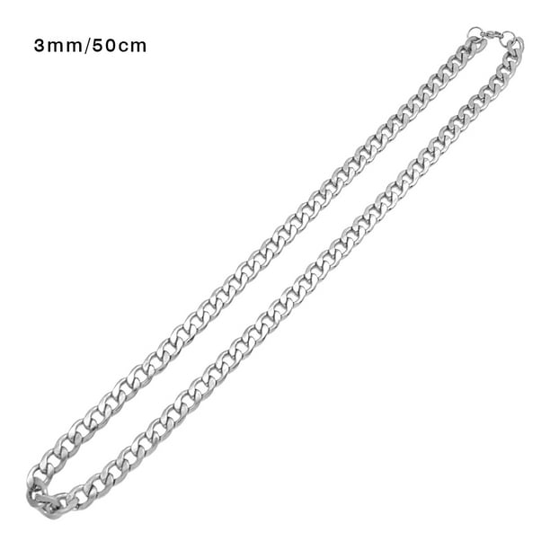 Mexco Trade Inc Vintage Style Neck Chain Women Men Hip Hop Design Stainless Steel Necklace Collar Neck Jewelry Silver 3mm 50cm Fashion Accessories Walmart Com Walmart Com
