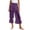 Purple *, variant on Women Lace Trim Long Bloomers Boho Y2k Elastic Waist Lace Patchwork Pettipants Pantaloons Cropped Pants
