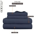 thumbnail image 2 of SGI Bedding 600 TC Egyptian Cotton Bed Sheet Set - Split Queen Size- 2 Fitted Sheet, 1 Flat Sheet, 2 Pillowcases 5Pc Soft, Durable Sheets Cotton Sheets 18" Deep Mediterranean Blue, 2 of 8