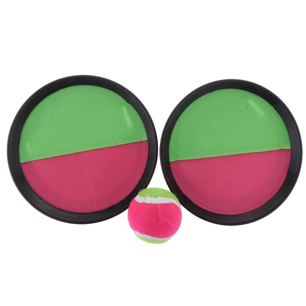 Throw Catch Bat Ball Game Sticky Racket SelfStick Mitts+Elastic Ball