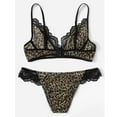 thumbnail image 4 of Sexy Sleepwear for Women New Women Sexy Lace Leopard Print Bra with Thong Sleepwear Lingerie Set S-2Xl Lingerie for Women Sexy Sexy Lingerie for Women Lace Lingerie for Women, 4 of 8
