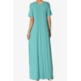 thumbnail image 2 of TheMogan Women's PLUS Soft Jersey Oversized V-Neck Short Sleeve Maxi Dress W Pocket, 2 of 6