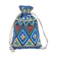 thumbnail image 1 of Printed Drawstring Burlap Bag Linen Handmade Soap Jewelry Ba g Burlap Gift, 1 of 8