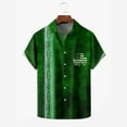 thumbnail image 2 of Tuosodrolic Mens St.Patrick's Day Shirt Irish Clover Print Casual Short Sleeve Hawaiian Button Up Shirts Graphic Tees Top, 2 of 4