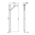 thumbnail image 6 of Gibraltar Mailboxes Powder Coated Steel Drive In Adjustable Mailbox Post, Black, 6 of 6