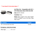 thumbnail image 2 of Air Filter Set - Compatible with 2011 - 2013 Mercedes-Benz E350 642.850 2012, 2 of 2
