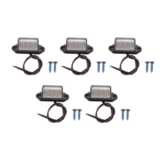 5X 12/ 24V 3 LED License Plate Day Light Boat RV Truck Trailer Interior Lamp