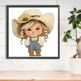 thumbnail image 3 of Pintura de diamante 5D DIY parcial con forma especial taladro granja vaquero niño Kit 30x30cm, 3 of 9