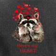thumbnail image 3 of CafePress - Here's My Heart Cute Raccoon Blowing Kisses Quote - Women's Long Sleeve Graphic Tee Casual Fit, 3 of 4
