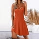 thumbnail image 2 of Vestido de tirantes liso para mujer 2025: sin mangas, cordones en la espalda, informal/playa, poliéster, adecuado para verano/primavera, varias tallas., 2 of 7