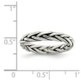 thumbnail image 3 of Sterling Silver Polished Antiqued Weaved 3.25mm Women's Ring - Size 7, 3 of 3