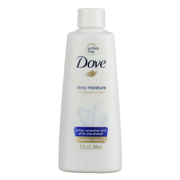 Dove Deep Moisture Nourishing Body Wash, 3 fl oz (3 pack)
